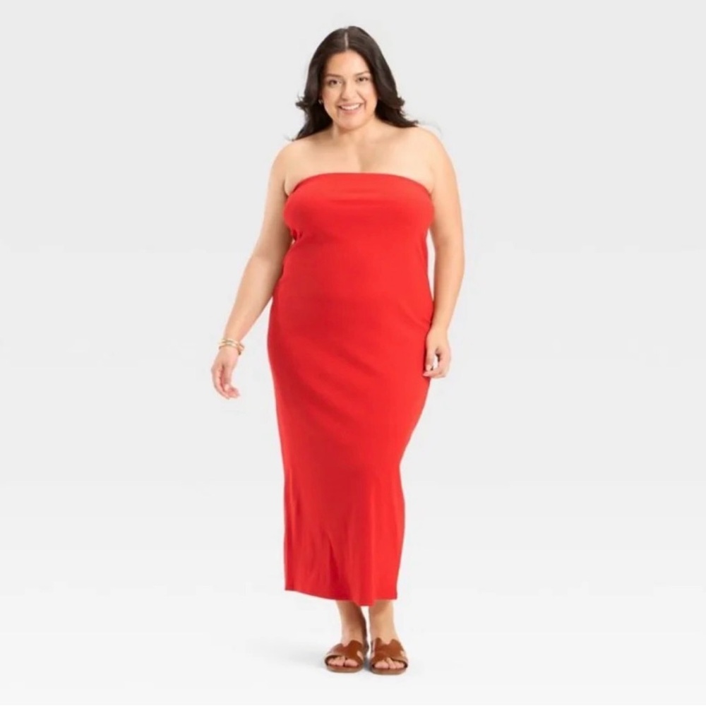 NWT A New Day size 1X red maxi dress